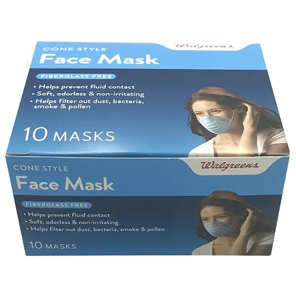 Cone Face Mask 10-pk