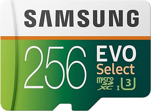 EVO Select 256GB MicroSDXC UHS-I U3 Memory Card with Adapter
