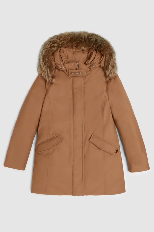 Premium wool luxe Arctic Parka with coyote fur Chipmunk