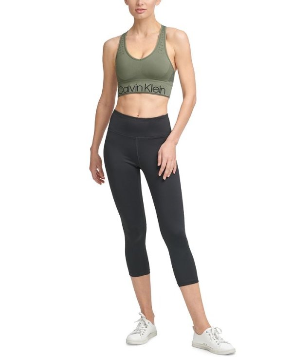 Calvin Klein Mid-Impact Sports Bra & Reviews - All Active Clothing - Women - Macy's