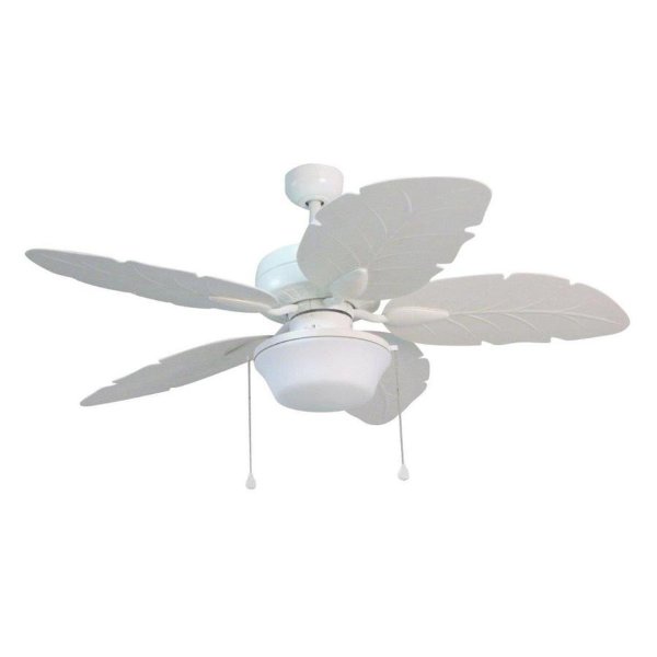 Litex Waveport 44-in White LED Indoor/Outdoor Ceiling Fan with Light Kit (5-blade)