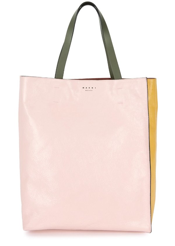 Museo panelled leather tote