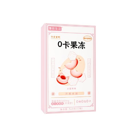 Mint Healthy Peach Flavor 0 Calorie Jelly 12pcs 360g