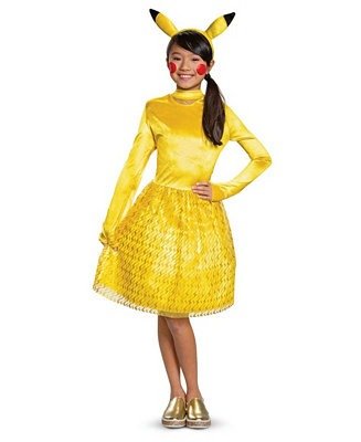 Little and Big Girl's Pikachu Classic Child Costume
