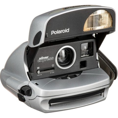 Polaroid 600 Round Instant Camera (Silver, Refurbished)