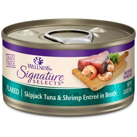 CORE Signature Selects Natural Grain Free Flaked Skipjack Tuna & Shrimp Wet Cat Food, 2.8 oz. | Petco