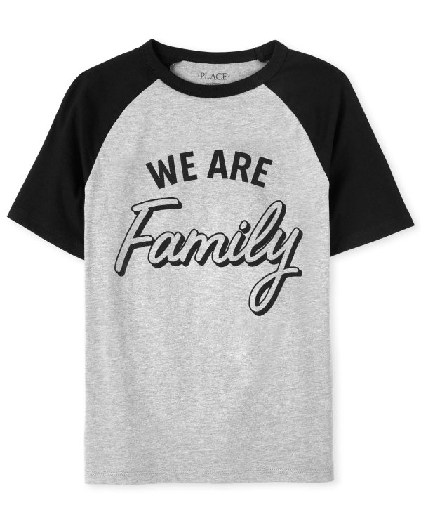 Unisex Kids Matching Family Short Sleeve 'We Are Family' Graphic Tee
