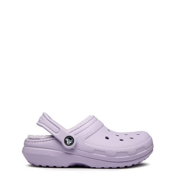 Crocs香芋紫厚底洞洞鞋 加绒