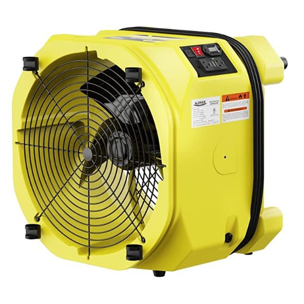 ALORAIR 3000 CFM Axial Air Mover Floor Dryer, Industrial High Velocity Carpet Dryer/Floor Fan/Blower, Stackable, Daisy Chain, for Water Damage Restoration, 10 Years Warranty, Zeus Extreme