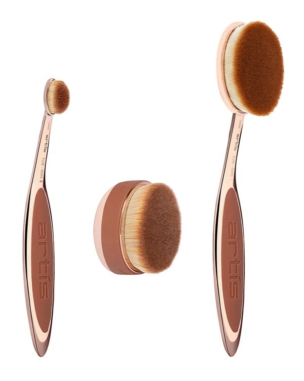 Elite Rose Gold 3 Makeup Brush Set