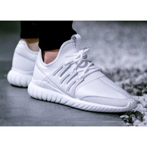 adidas Tubular Radial White Shoes @ PacSun