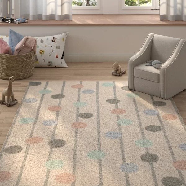 Polka Dots Handmade Tufted Wool Multicolor RugPolka Dots Handmade Tufted Wool Multicolor RugProduct OverviewRatings & ReviewsCustomer PhotosQuestions & AnswersShipping & ReturnsMore to Explore