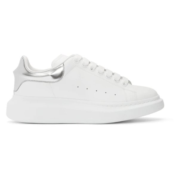 - White & Silver Oversized Sneakers