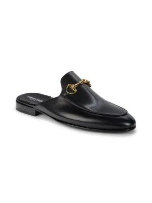 Bit Leather Loafer Mules