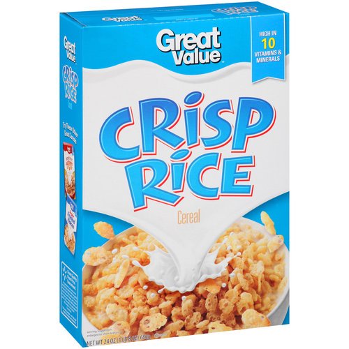 Great Value Crisp Rice Cereal, 24 oz