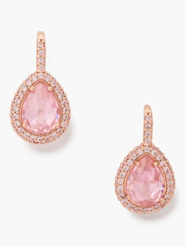 Brilliant Statements Pave Halo Drop Earrings