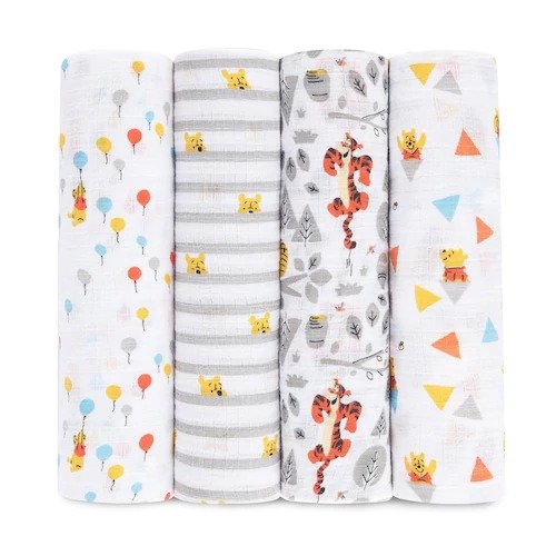 aden by aden + anais 4-pk. Winnie the Pooh Swaddling Wraps