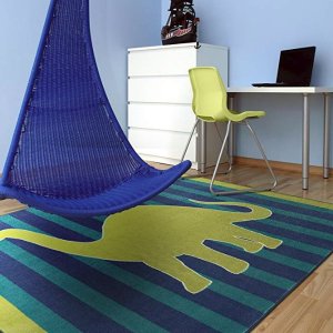 Mohawk Dinosaur Striped Printed Kids Area Rug,5'x8' @ Amazon