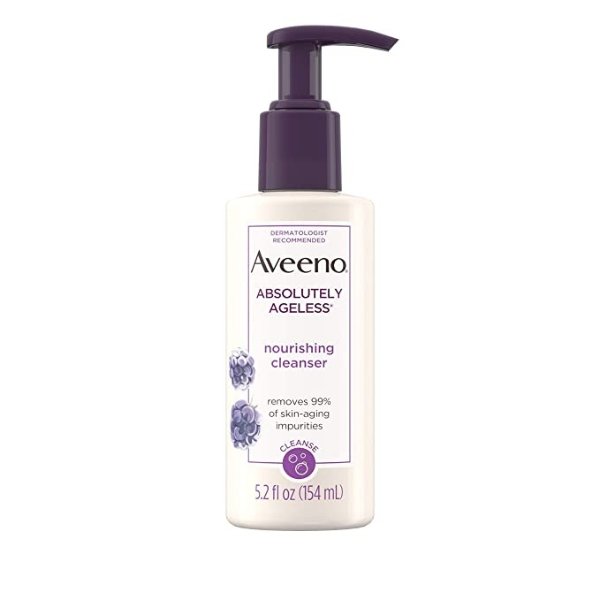 Absolutely Ageless Nourishing Daily Facial Cleanser with Antioxidant-Rich Blackberry Extract, Non-Comedogenic Face Wash from Dermatologist-Recommended Brand, 5.2 fl. oz