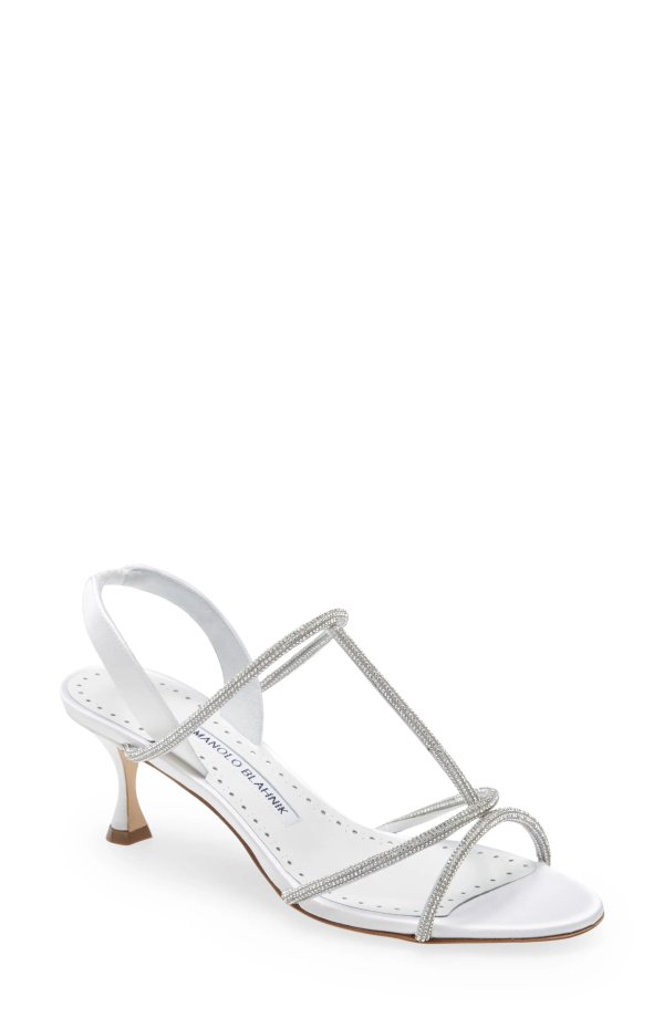 Lucery Crystal Embellished Slingback Sandal
