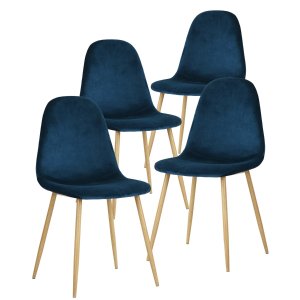 GreenForest Dining Chairs for Kitchen,Elegant Velvet Back and Cushion, Mid Century Modern Side Chairs Set of 4,Cactus @ Amazon