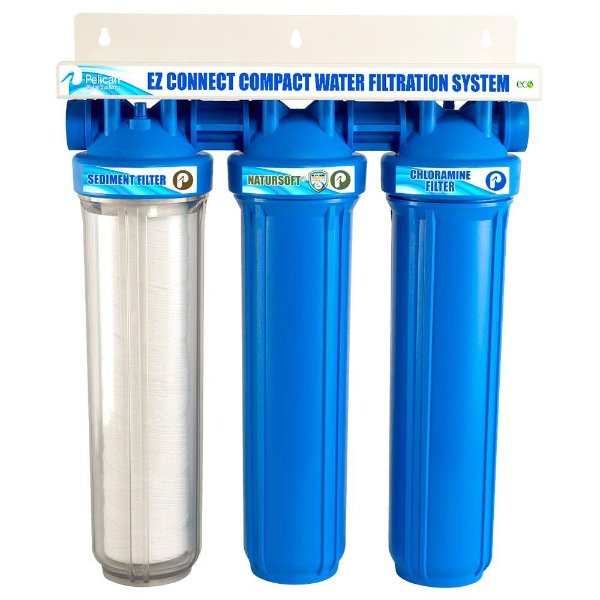 EZ-Connect Compact Whole House Water Filtration System and Water Softener Alternative Combo