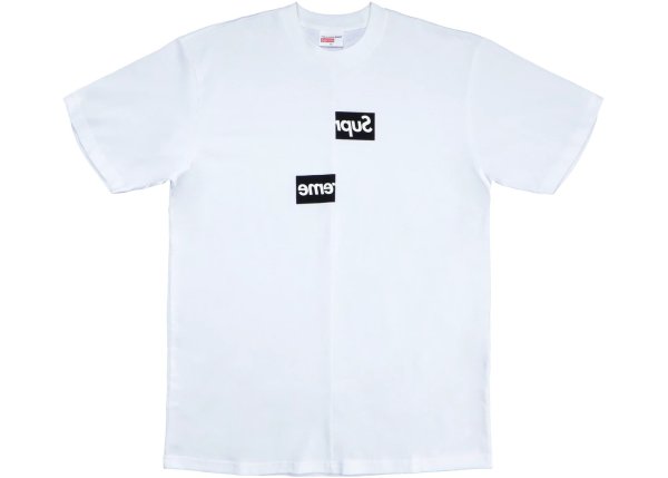 Supreme Comme des Garcons SHIRT Split Box Logo 白色T恤