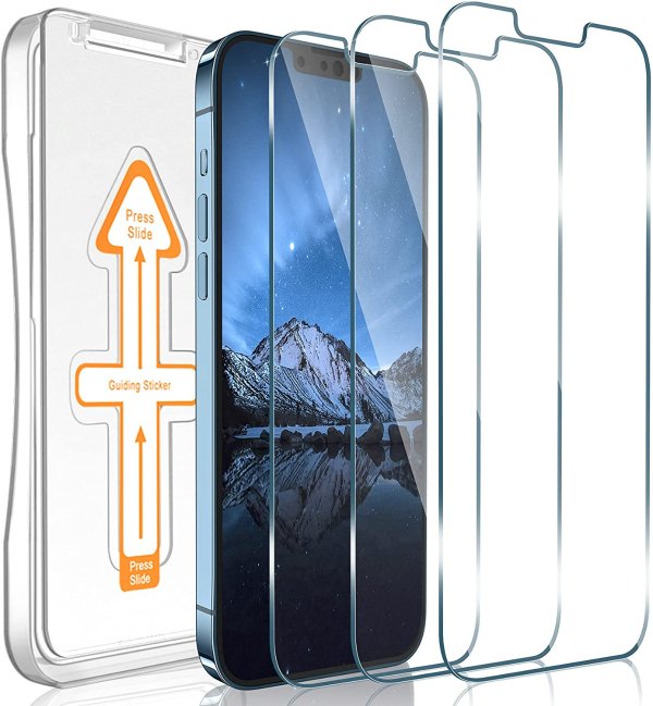 Janmitta iPhone 13/Pro 钢化玻璃屏幕保护膜 3件装