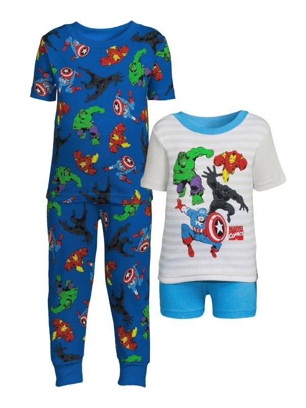 Toddler Character Pajama Set, 4-Piece, Sizes 12M-5T