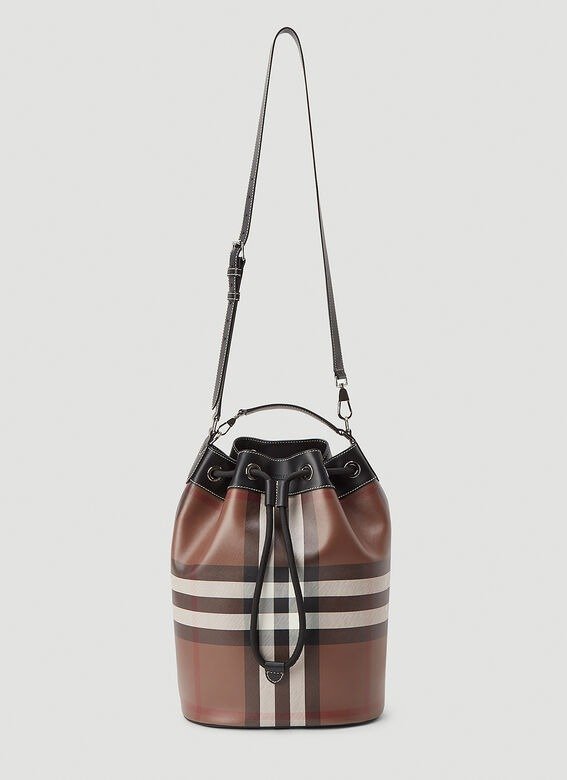 Chesterton House Check Bucket Bag in Brown