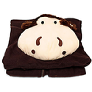 儿童拉链睡袋 +小猴图案枕头