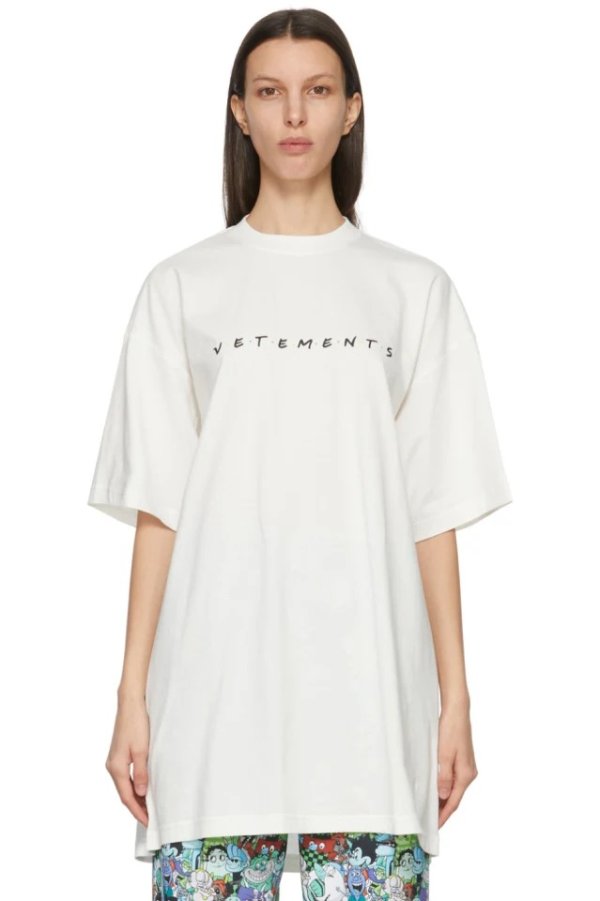 White Friendly Logo T-Shirt