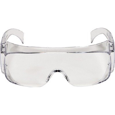 Economy Over-the-Glass Anti-Scratch Safety Glasses — Clear Lenses, Clear Frames, Model# 47110-WV23-NA