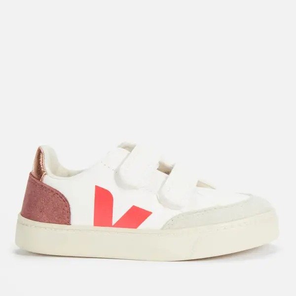 Kids' V-12 Velcro Trainers - Extra White/Multi/Dried Petale