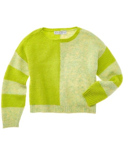 livie two-tone wool-blend sweater