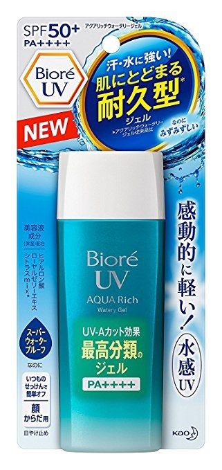 [2017 New] Biore Uv Aqua Rich Smooth Watery Gel Spf50 + / Pa ++++ 90ml and Facial Sheet Mask (2sheet)