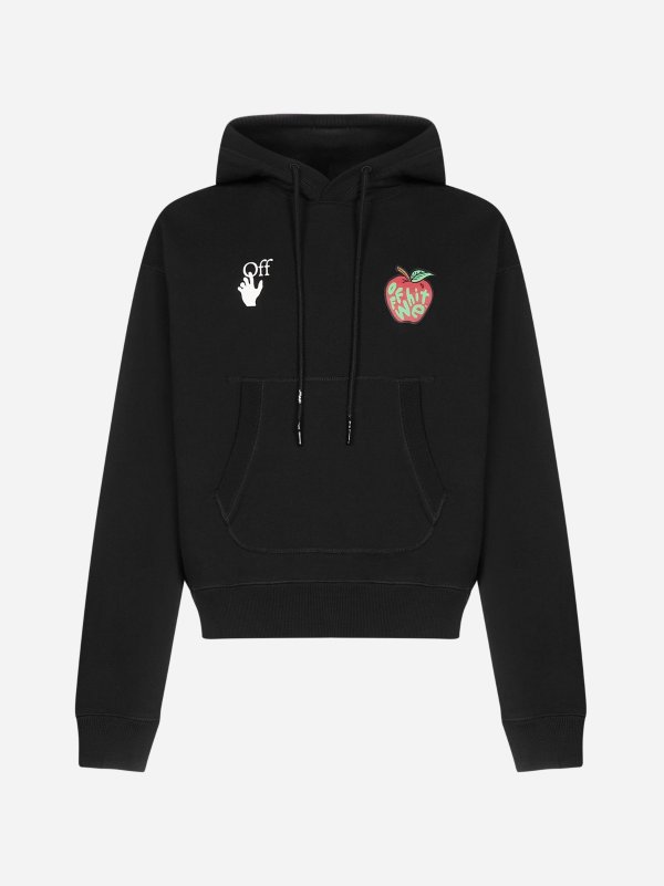 Apple oversized cotton hoodie