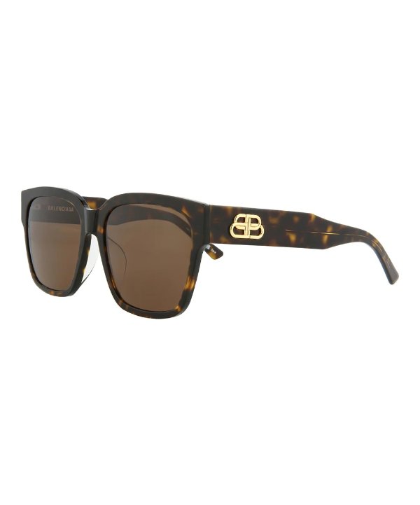 | Dark Havana & Brown Square Sunglasses