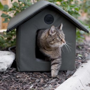 K&H Manufacturing Outdoor Kitty House - Olive 18" X 22" X 17"