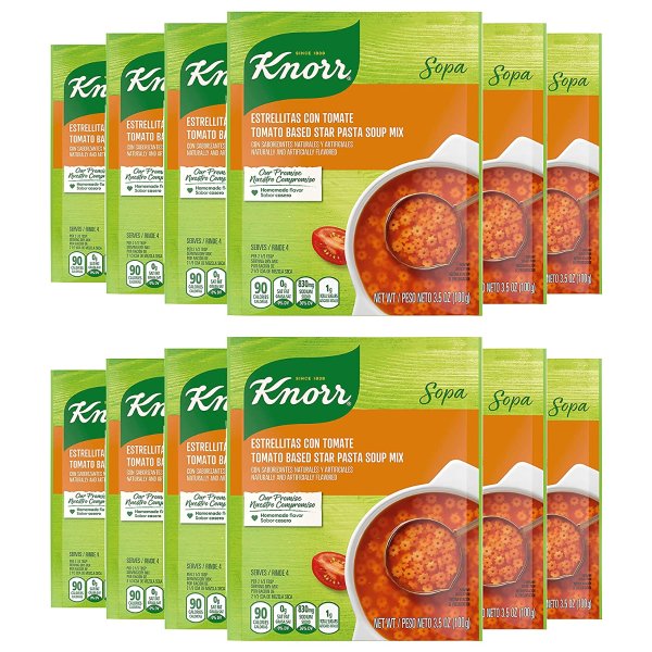 Knorr Sopa 意大利面番茄汤冲粉 3.5 oz12盒