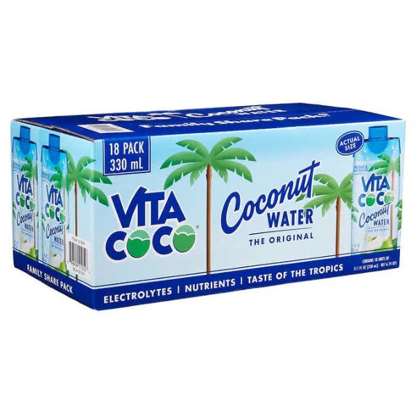 Vita Coco 有机椰子水11.1oz 18瓶