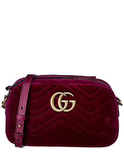 GG Marmont Small Velvet Shoulder Bag
