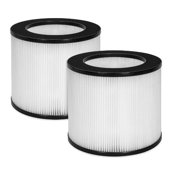 Set of 2 Air Purifier Replacement Filters w/ True HEPA and Fine Layers