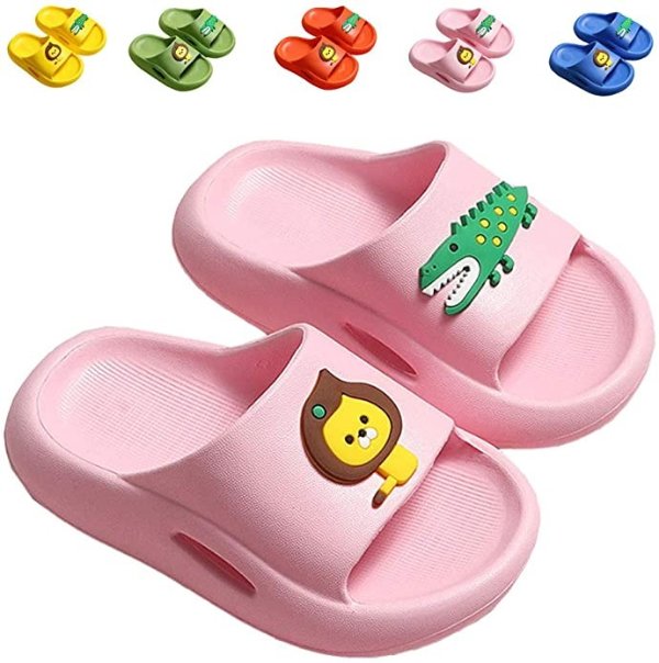Kids Slide Sandals, Boys Girls Water Shoes Cute Slippers for Beach Pool (Toddler/Little Kid)