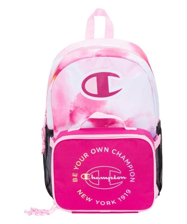 Pink 'Be Your Own Champion' Backpack & Lunch Box