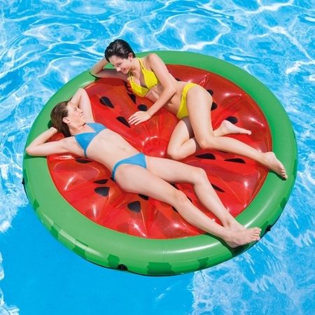 Inflatable Watermelon Island Float Lounge, 72" x 9"