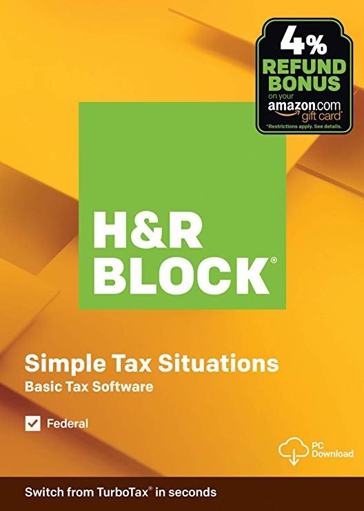 Tax Software Basic 2019 with 4% Refund Bonus Offer [Amazon Exclusive] [PC Download]