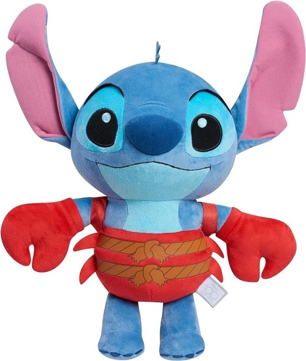 Just Play Disney100 Years of Wonder Stitch as Sebastian Large Plush Stuffed Animal, Officially Licensed Kids Toys for Ages 2 Up