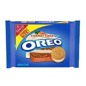OREO Carrot Cake Cream Cheese Flavored Creme Sandwich Cookies, Family Size, 17 oz