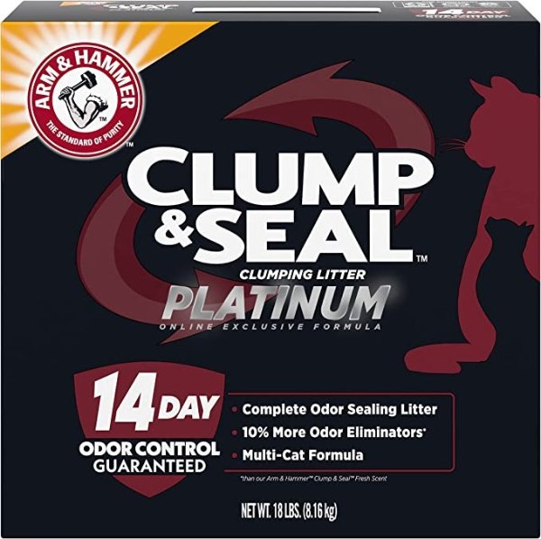 Clump & Seal Multi-Cat Complete Odor Sealing Clumping Cat Litter with 14 Days of Odor Control, 18 lbs.
